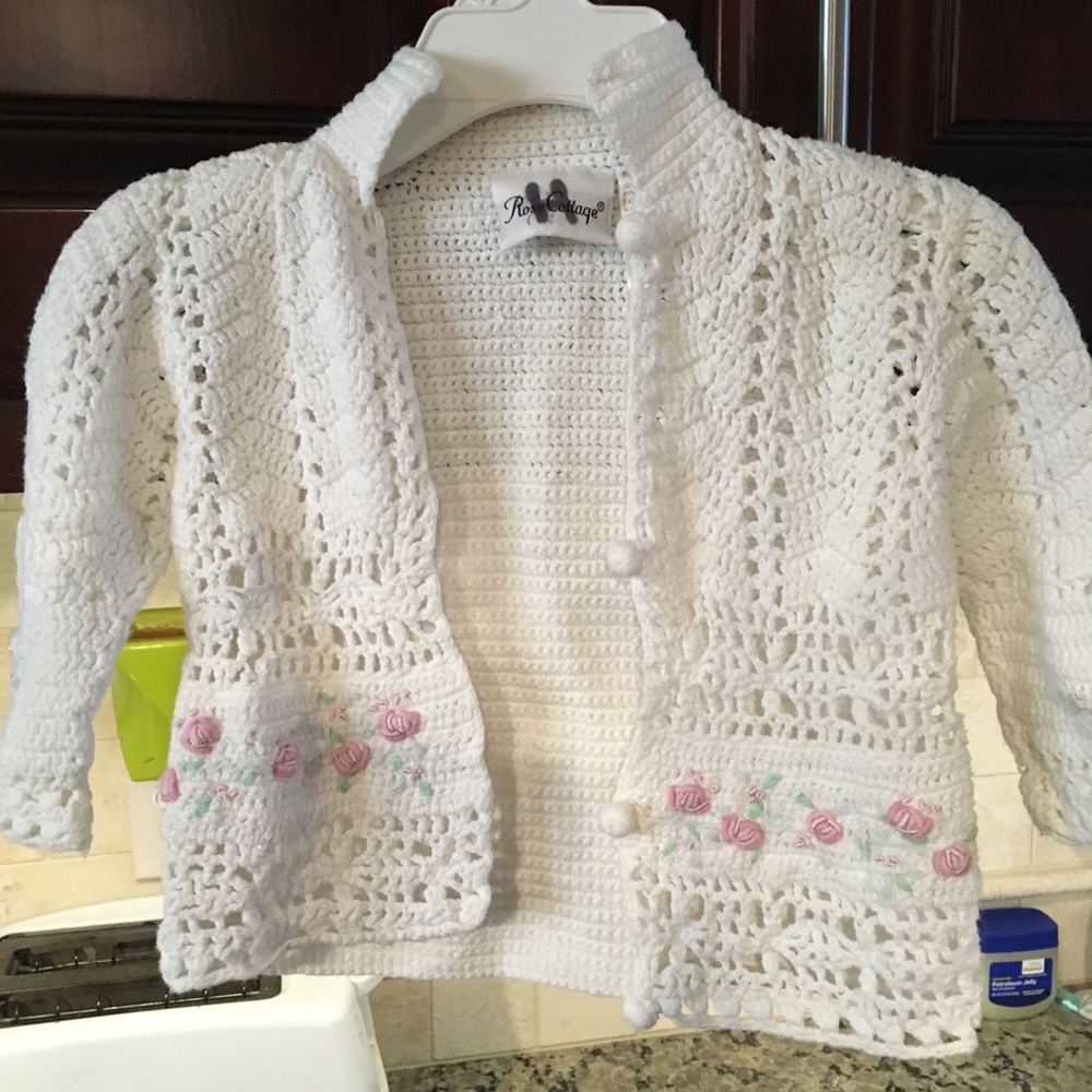 Rose cottage 6-9 month sweater